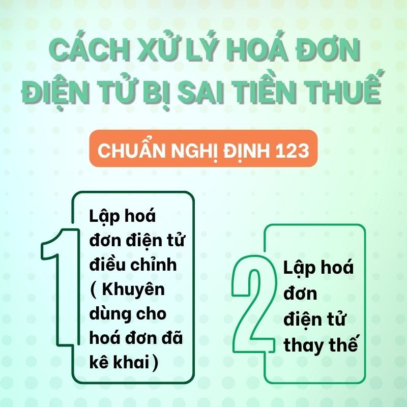 2 Cách xử lý hoá đơn điện tử bị sai thuế