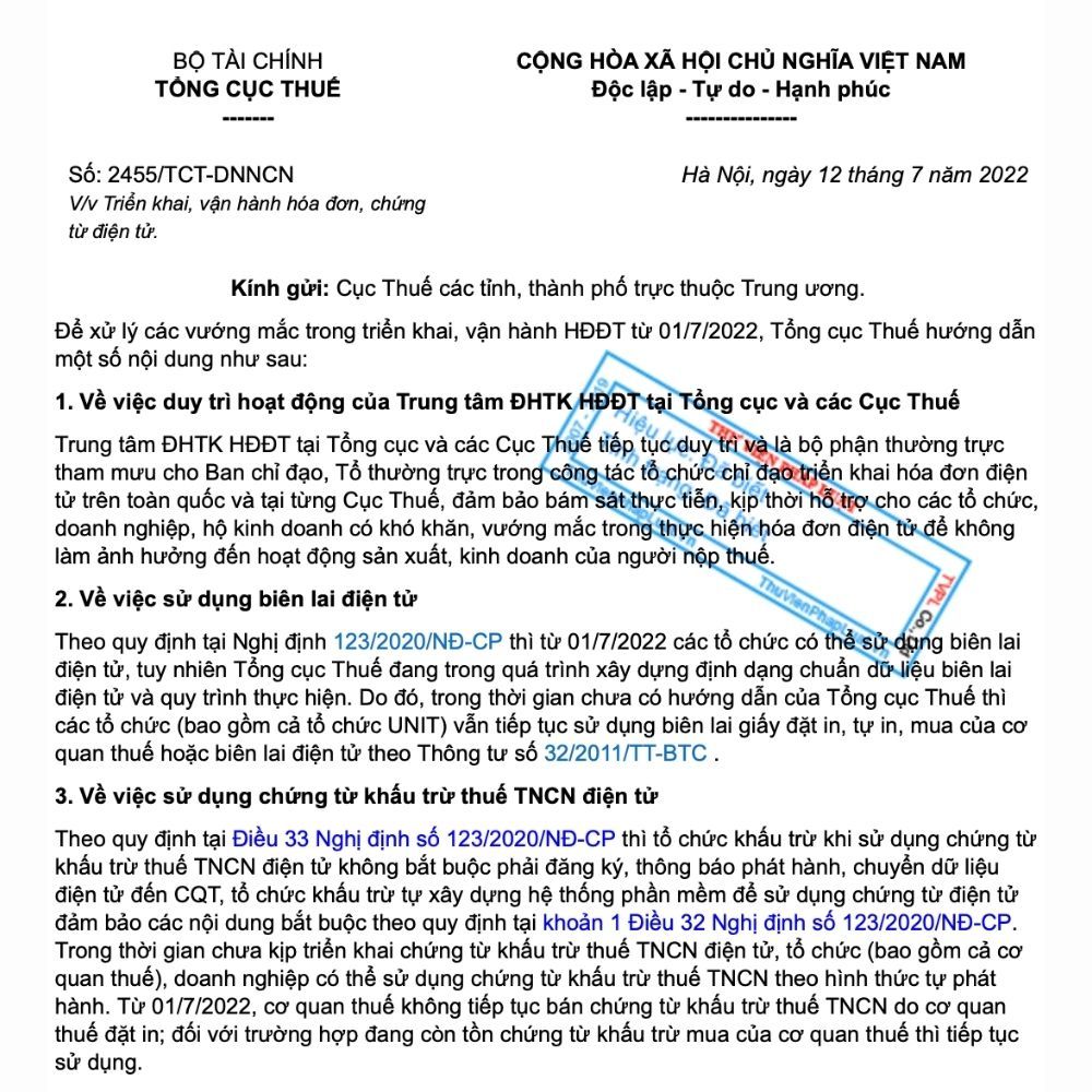 Công văn số 2455TCT-DNNCN